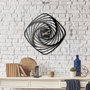 Wallity Girdap Reloj de pared decorativo de metal Negro 50 x 50 cm